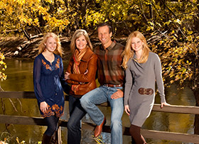 Republican South Dakota Senator John Thune and family