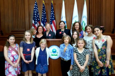 Moms Clean Air Force moms and kids present at EPA headquarters for historic speech on clean power plan