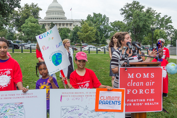 Climate Parents representative, and first-time expectant mom Leah Qusba: “Climate change is apple pie and baseball; it's not something apart from our reality.”