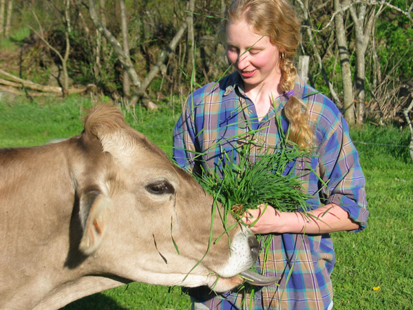 Gina Robinson Ungar, owner of Rose Hill Dairy, a family-owned, mom-operated farm in Boonville, Indiana.