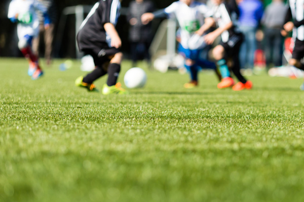 Kids playing soccer