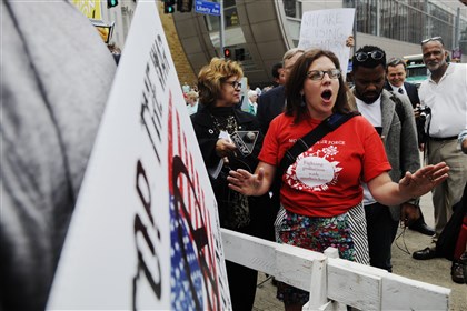 MCAF national field campaign director Gretchen Dahlkemper joined a rally in Pittsburgh in support of EPA’s Clean Power Plan.