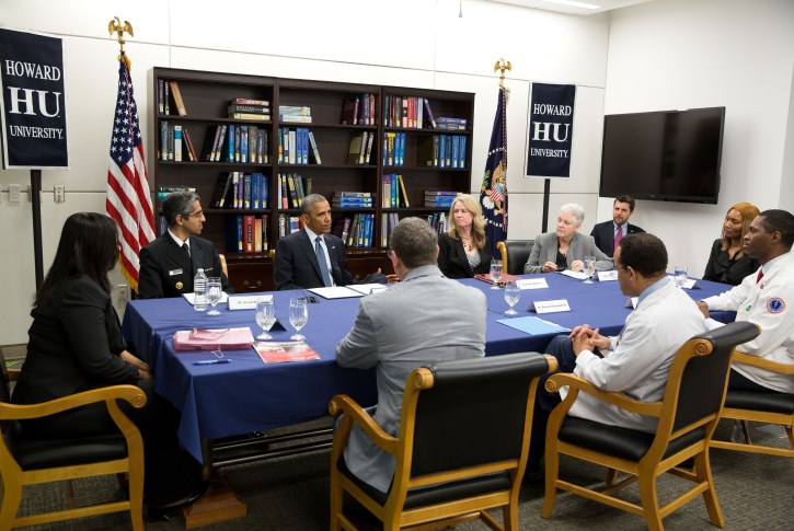 President Obama at round table discussion
