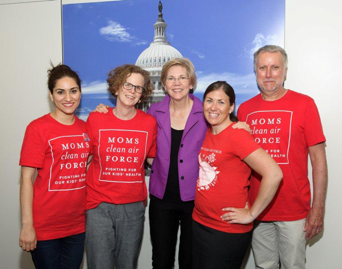 Ataykin Asgarova, Judith A. Ross, Senator Elizabeth Warren, Trisha Dello Iacono, and Paul Syversen