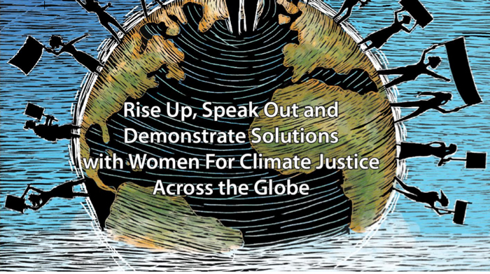Poster for Women for Climate Justice event