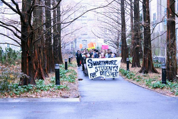 When I got to college, I joined Swarthmore Mountain Justice, the on-campus group campaigning for divestment from fossil fuels.
