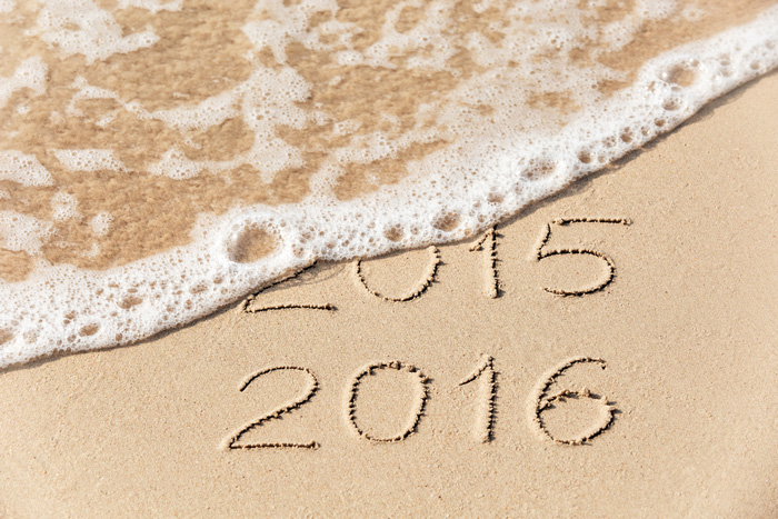 2015-2016 written in sand