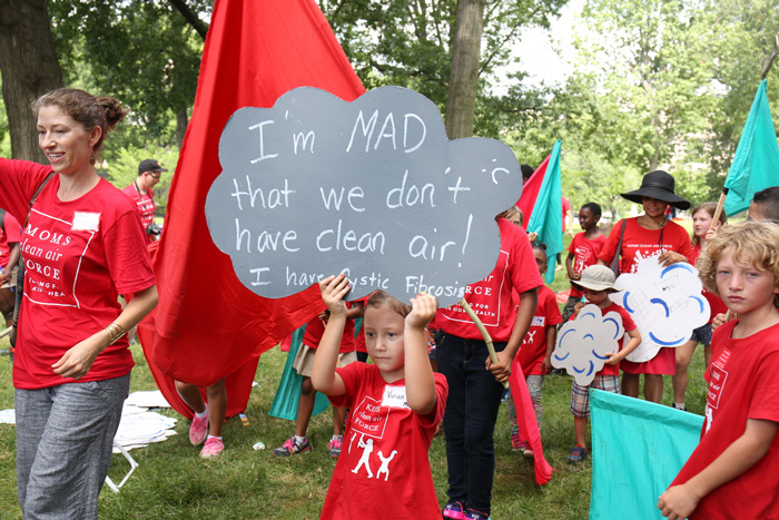 This little girl needs to breathe clean air!
