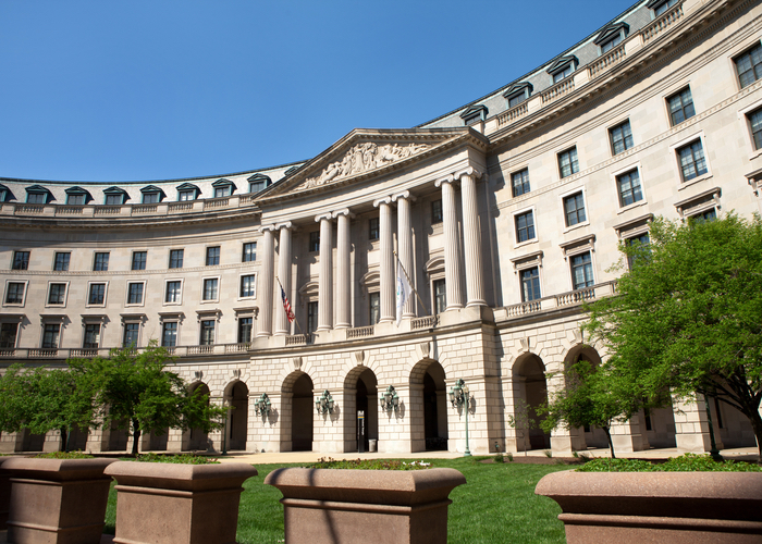 United States Environmental Protection Agency Headquarters in Washington, DC. The EPA's mission is to protect human health and the environment and has one of four government websites providing accurate information on climate change