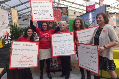 Moms Clean Air Force and former EPA administrator Gina McCarthy in Paris.