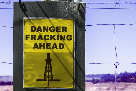 fracking danger sign