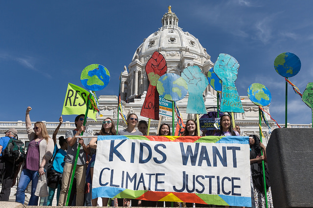 Kids Want Climate Justice rally