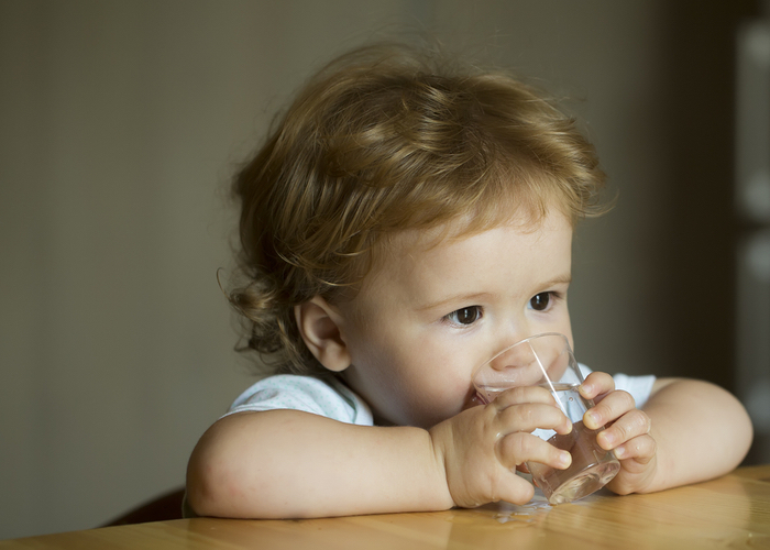 Child drinking water