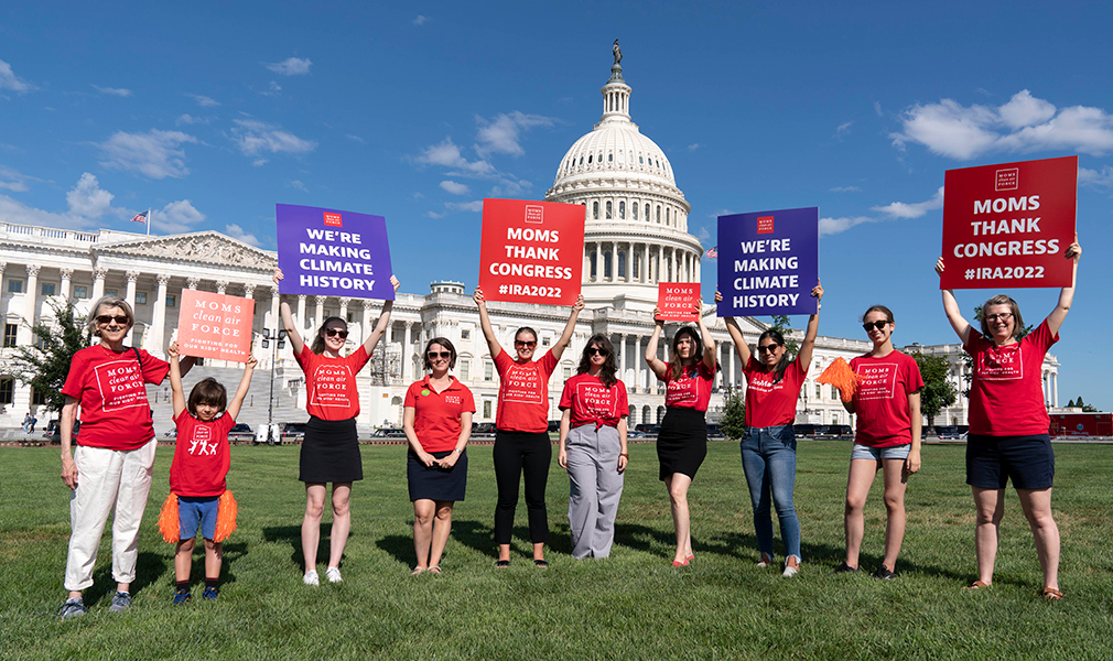 Members of Moms Clean Air Force at the Capitol.