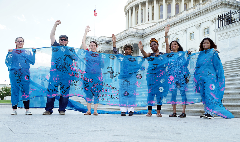 Moms Clean Air Force joined with Storytelling With Saris and the Climate Action Campaign for a special event featuring climate-themed poetry, art, and a short march to the Capitol. We called on Congress to pass commonsense climate investments.