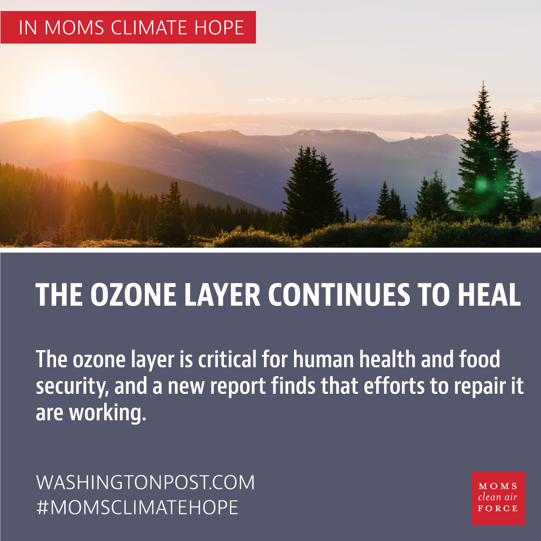 The ozone layer continues to heal