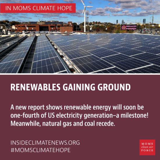 Renewables gaining ground