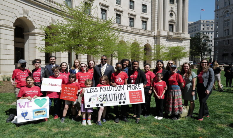 Moms Clean Air Force with EPA Administrator Michael Regan (middle) and EDF.