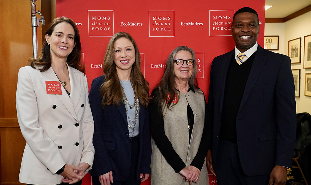 Isabel González Whitaker, Chelsea Clinton, Dominique Browning, and EPA Administrator Michael Regan at Climate Disruption, Air Pollution, and Young People's Health event, February 8, 2024.