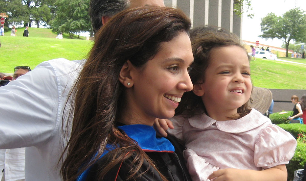 Pollution activist Leticia and her daughter