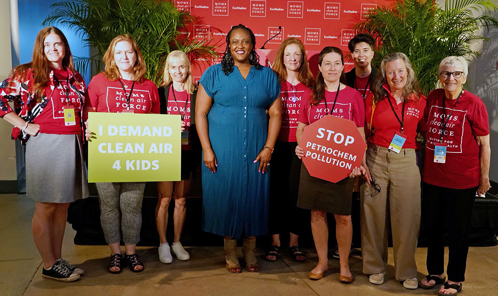 Moms Clean Air Force with Beyond Petrochemicals' Heather McTeer Toney at the Play in for Climate Action, Washington, DC, July 2024.