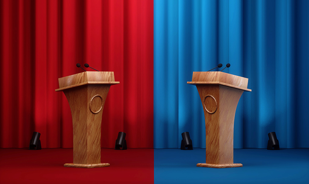 vice presidential debate stage