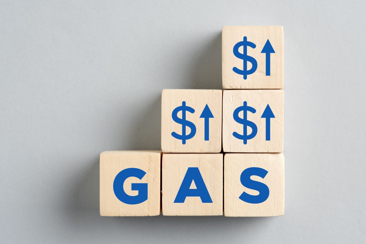 rising gas prices graphic