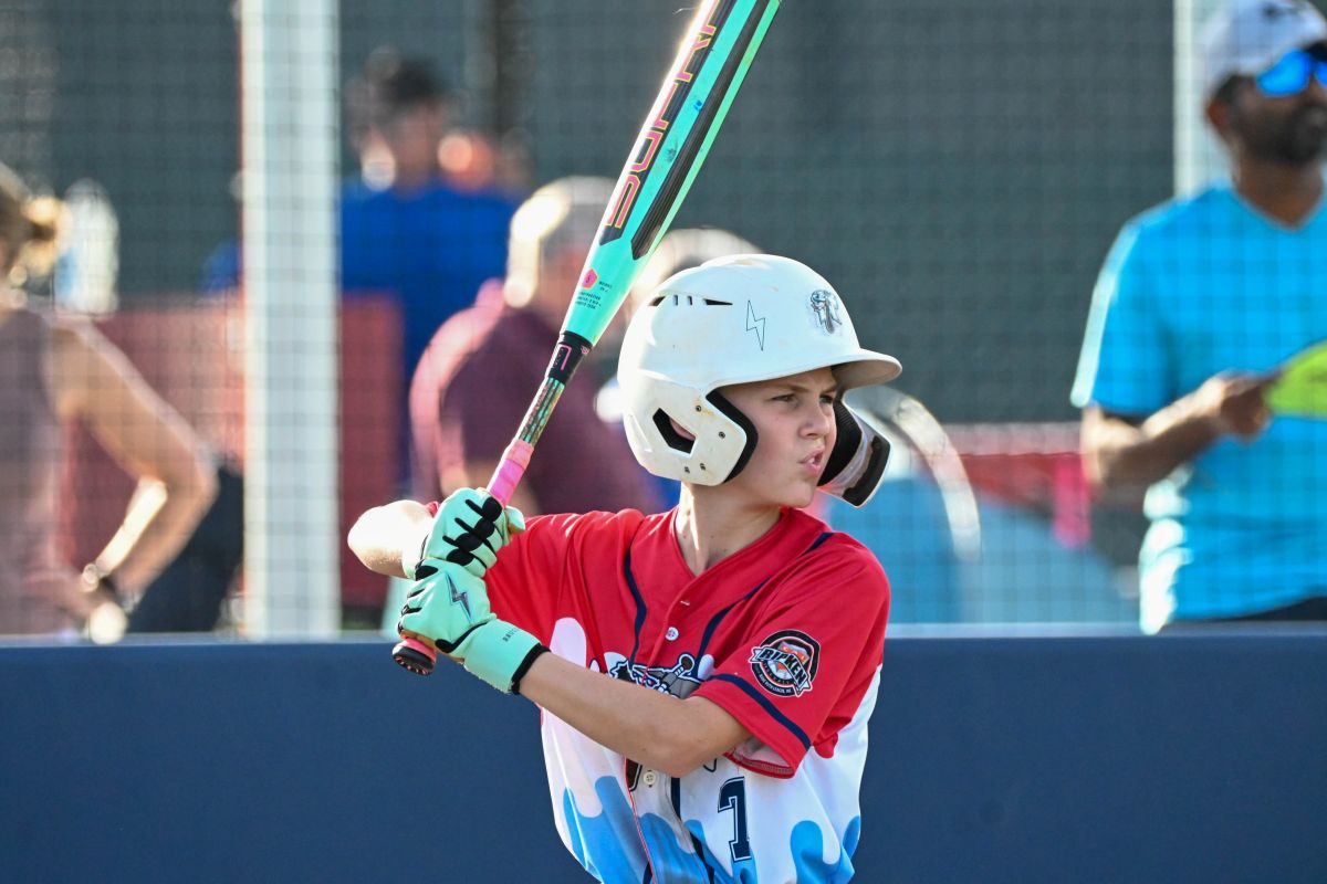 child at bat in a baseball game