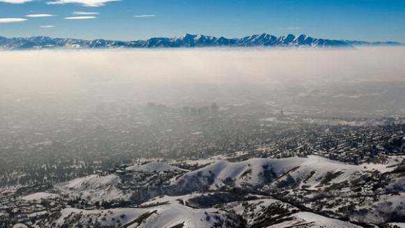 Air pollution along the Wasatch Front.