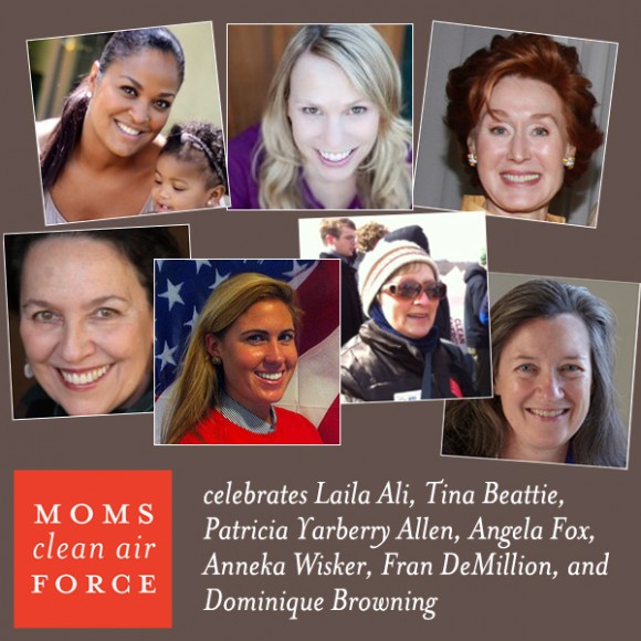 A photo collage featuring 7 women being honored for International Women's Day