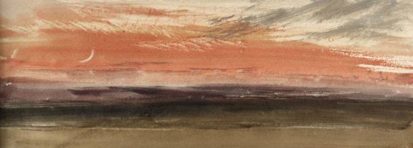 Detail from "Red Sky and Crescent Moon," by Joseph Mallord William Turner, c. 1818 and courtesy of the Tate Museum.