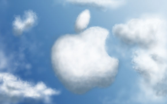 Apple logo shaped data cloud