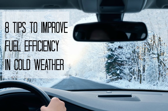 8 tips to improve fuel efficiency winter car graphic