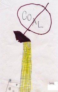 child drawing of polluting power plant 
