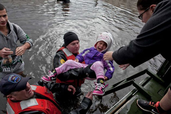Superstorm Sandy evacuations show devastation of climate change