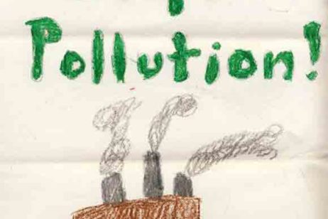 Stop Pollution Kids Illustration